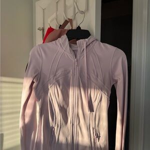 lululemon athletica light pink hooded define jacket-discontinued